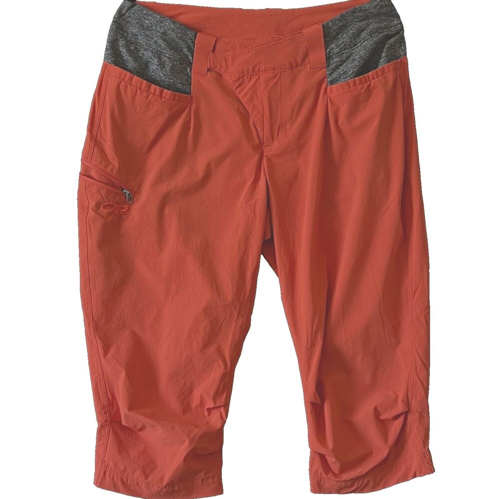 Outdoor Research Womens Ferosi Knickers Capris 6 Orange Stretch Performance
